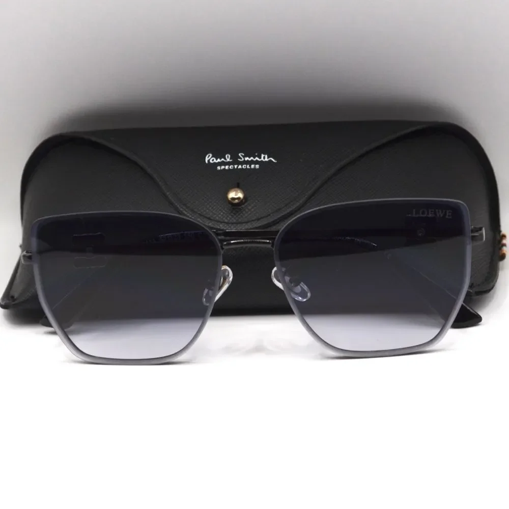 Loewe Women’s Sunglasses | Black Metal Frame | Blue/Gray Gradient Lenses - Picture 4 of 16